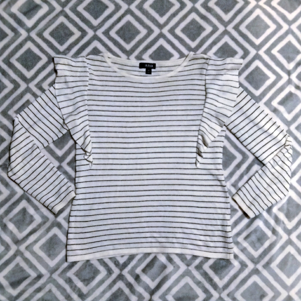A.n.a Ruffle Shoulder Sweater PS